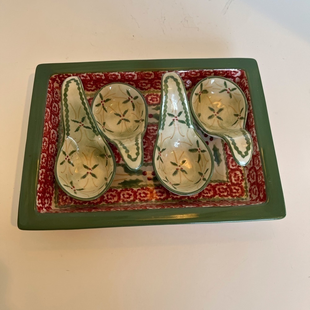 Temp-tations Old World Tray with 4 Sushi Spoons - Picture 4 of 13